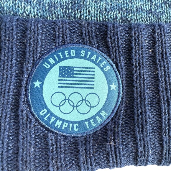 USA Winter Olympics Beanie Hat Blue. No Pom Pom Pouf on Top.  Adult.  Nike. main image 5